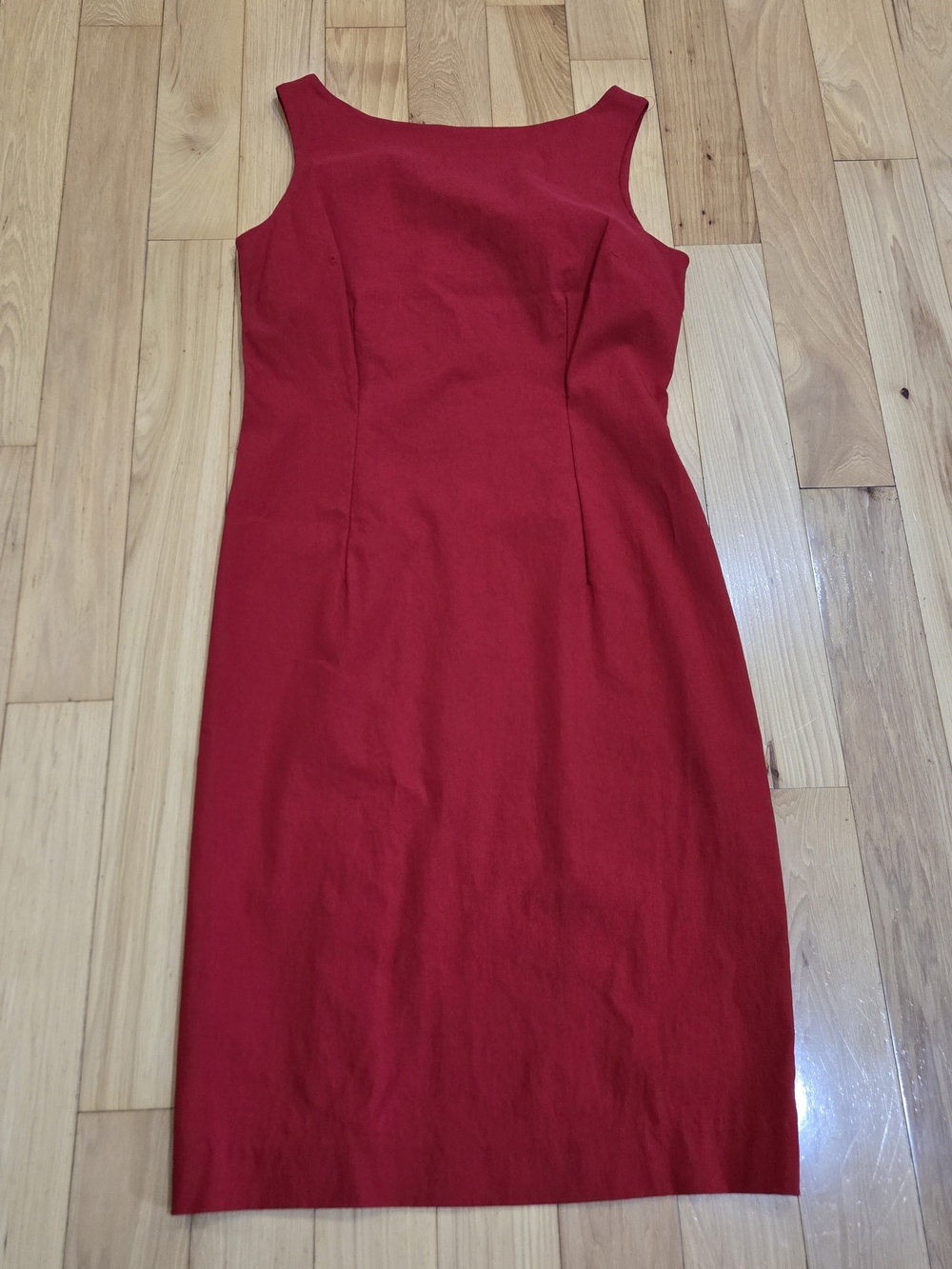 90s EXPRESS Classic Red Sleeveless Sheath Dress